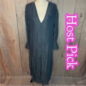✅5X Host Pick✅ Free People Button Front Long Denim Dress, XS